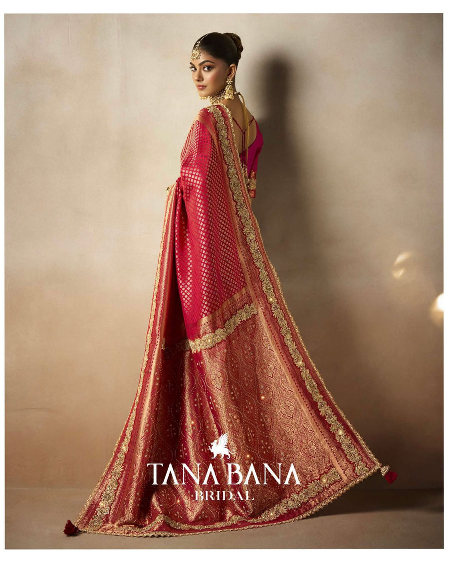 PURE SATIN SILK SAREE WITH HEAVY MOTI & ZIRCON WORK. FULL SAREE HEAVY EMBROIDERY LACE WORK EXCLUSIVE WAIST BELT