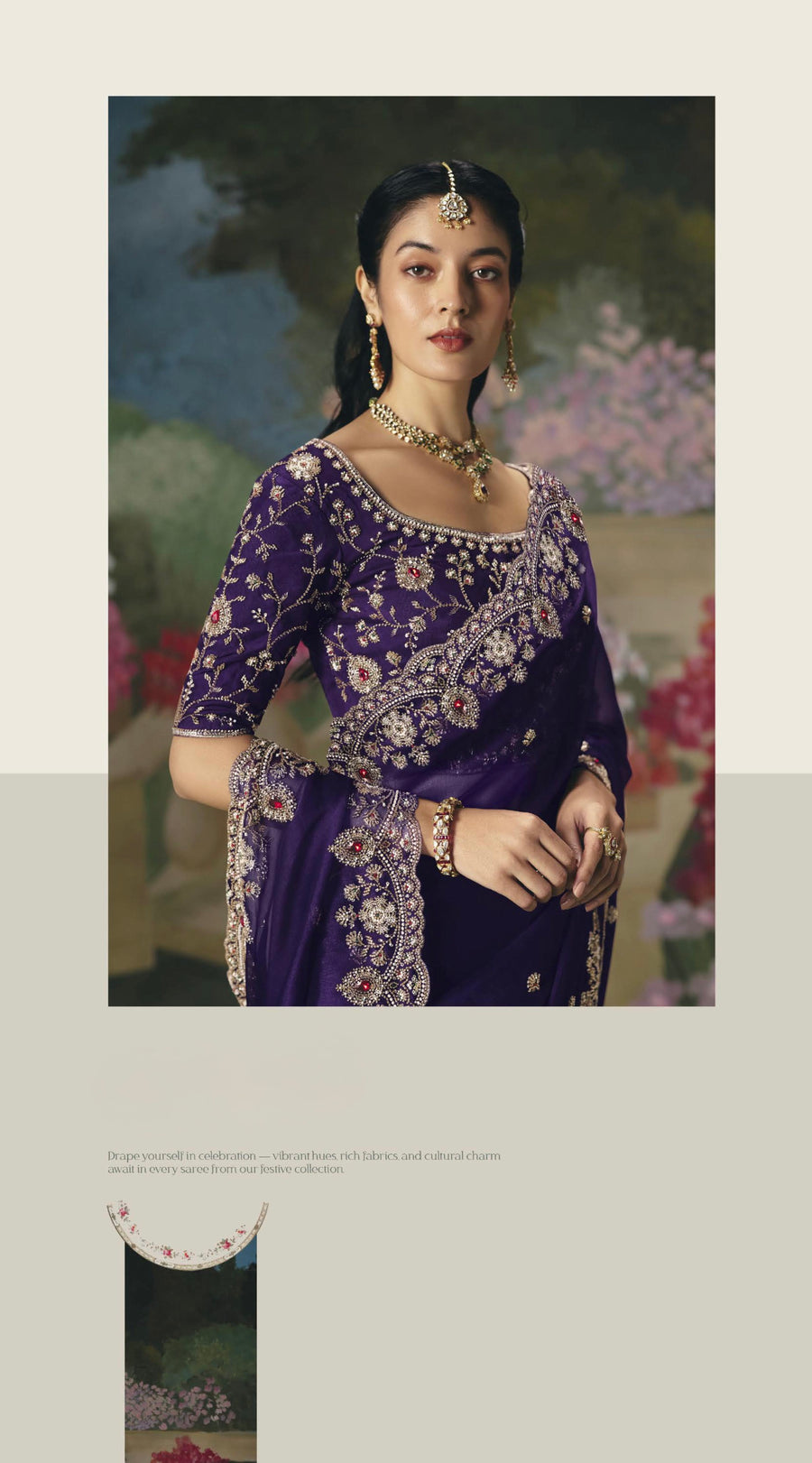 BEAUTIFUL SAREE ON TISSUE ORGANZA WITH BEADS , SEQUENCE & PEARL WORK