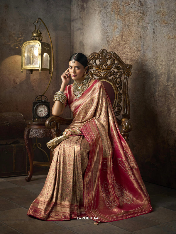 PURE KANJEEWARAM SAREE WITH HEAVY SAROSKI WORK