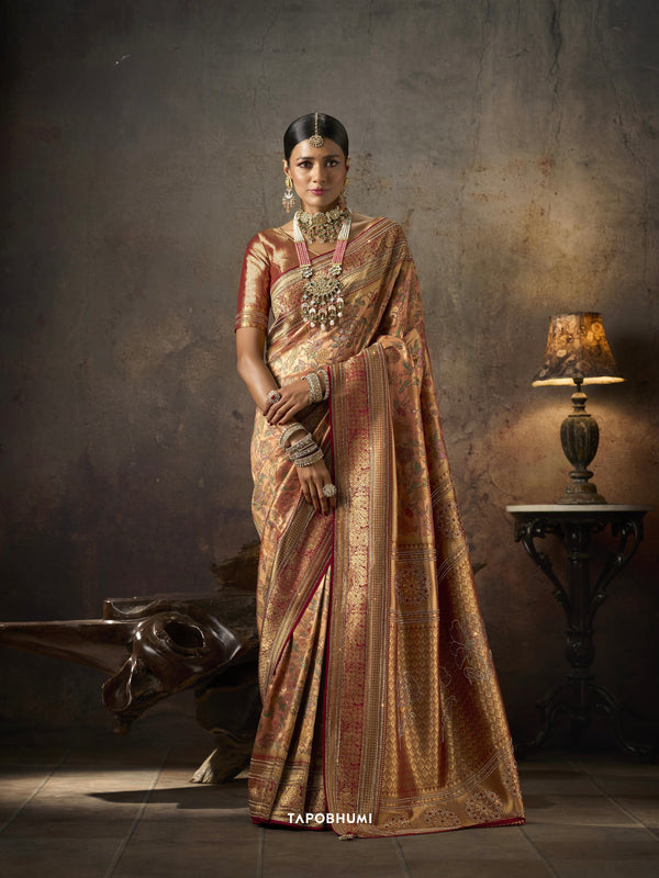 PURE KANJEEWARAM SAREE WITH HEAVY SAROSKI WORK
