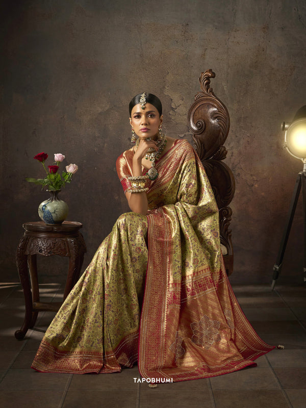 PURE KANJEEWARAM SAREE WITH HEAVY SAROSKI WORK